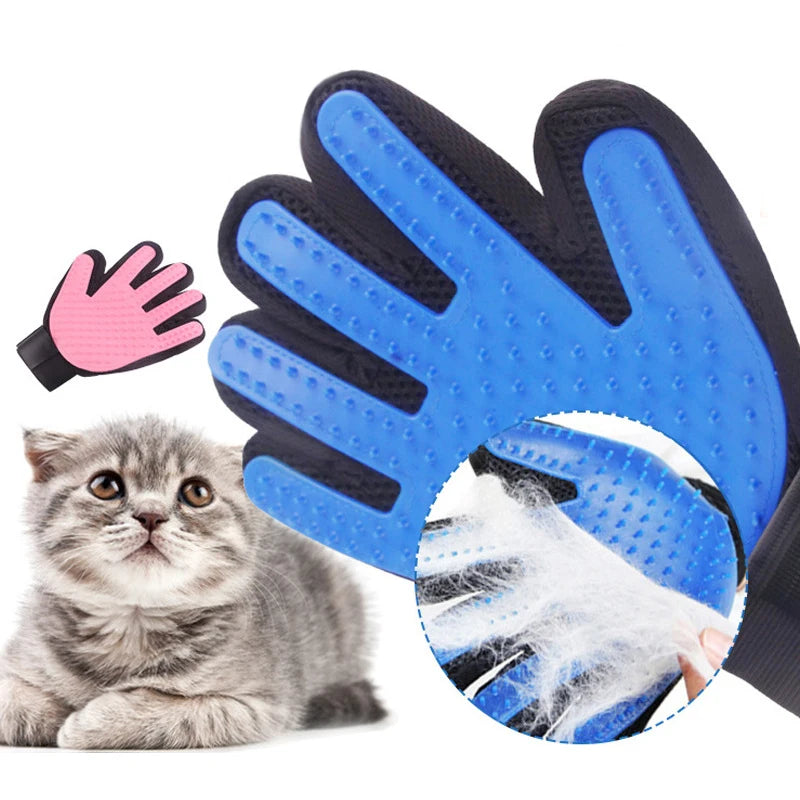 Pet Grooming Glove | Cat & Dog Deshedding Brush & Bath Glove