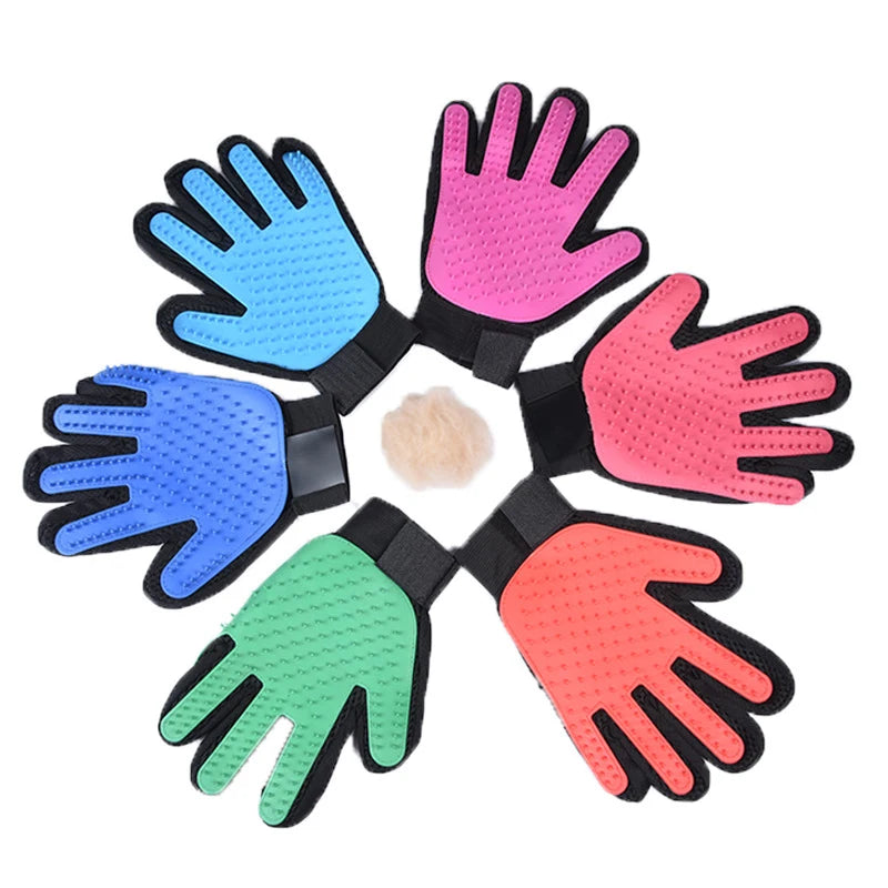 Pet Grooming Glove | Cat & Dog Deshedding Brush & Bath Glove