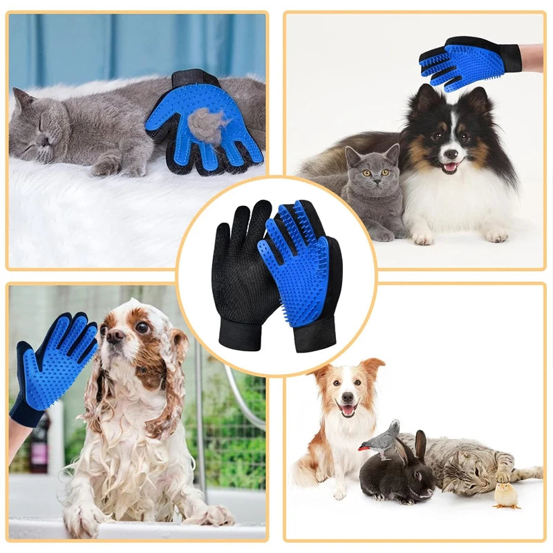 Pet Grooming Glove | Cat & Dog Deshedding Brush & Bath Glove