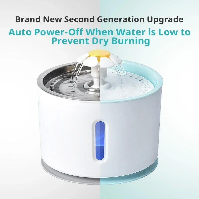 Smart Stainless Steel Cat Water Fountain 3.2L | USB Silent Pump