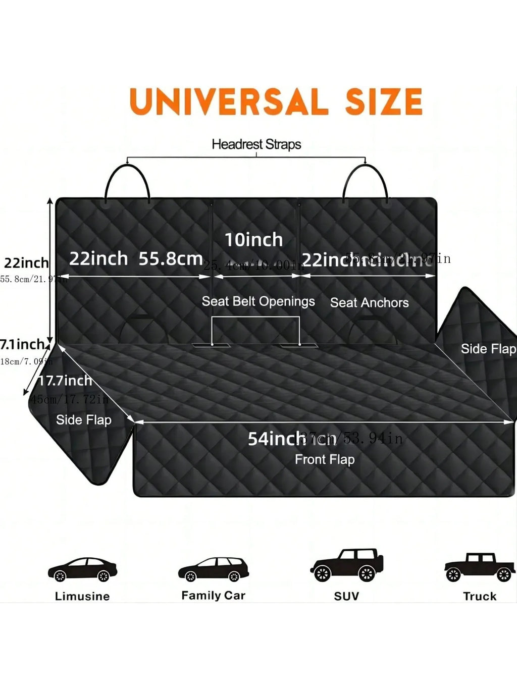 Waterproof Dog Car Seat Cover | Pet Mattress Carrier with Armrest