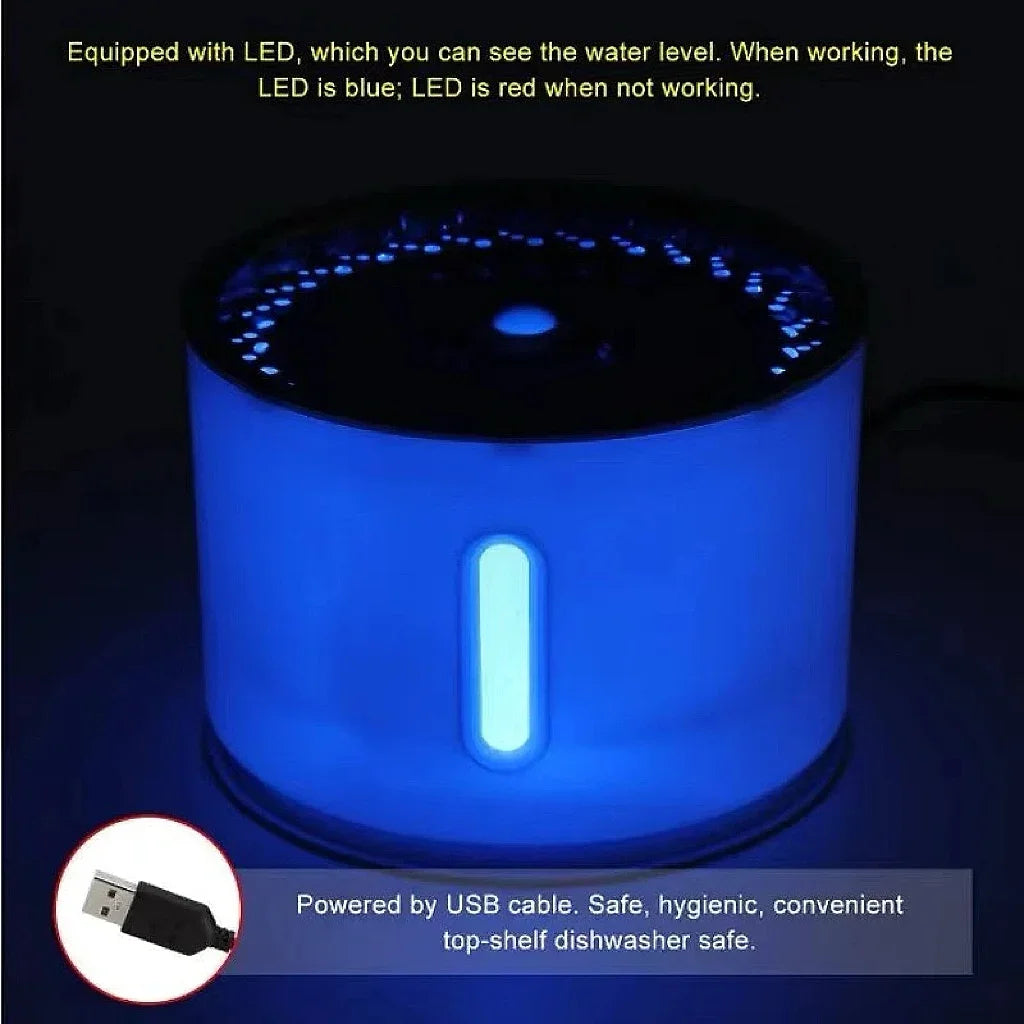 Smart Stainless Steel Cat Water Fountain 3.2L | USB Silent Pump