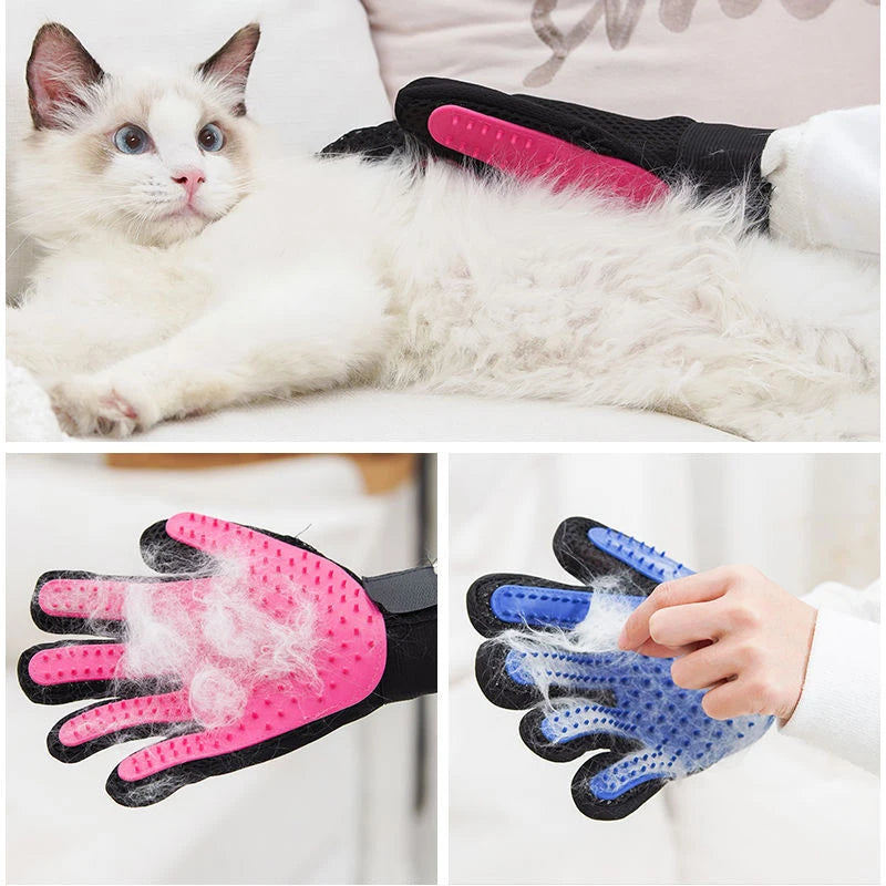 Pet Grooming Glove | Cat & Dog Deshedding Brush & Bath Glove