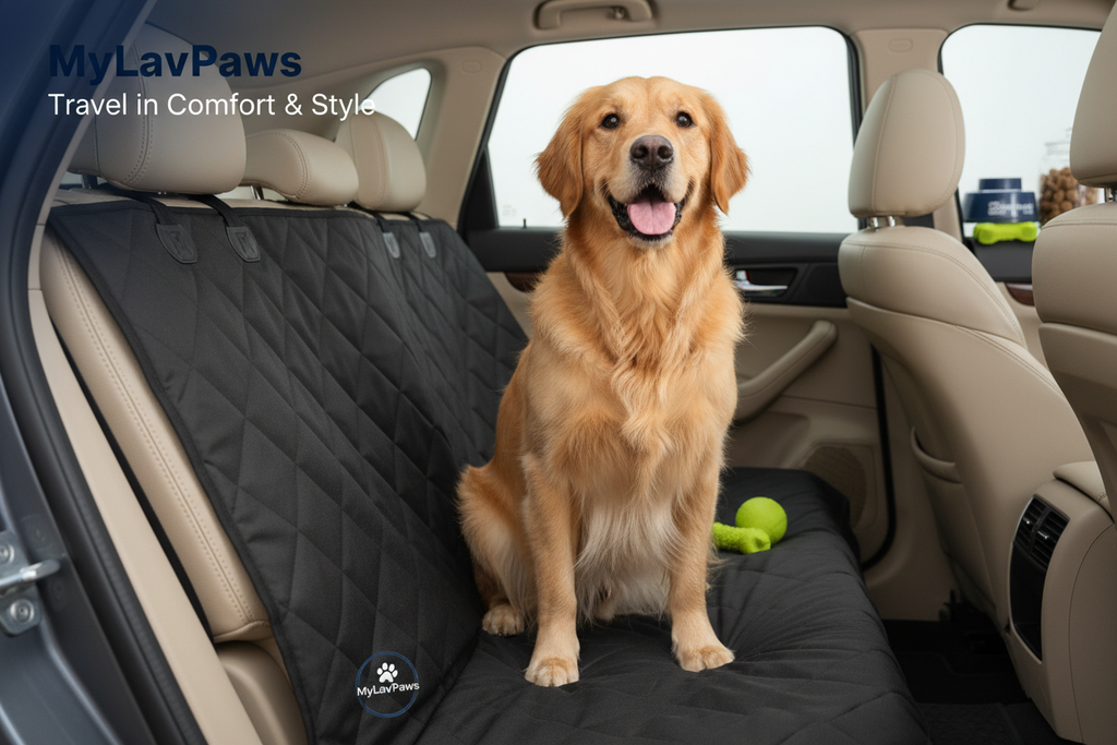 MyLavPaws Black Seat Cover Banner